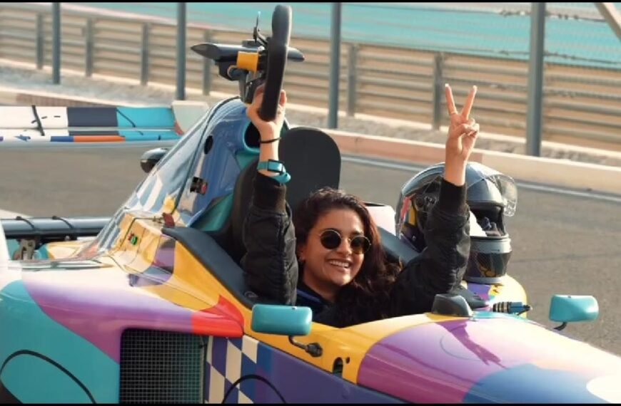 Actress Keerthy Suresh’s rocking car race video goes viral